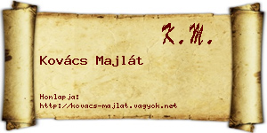 Kovács Majlát névjegykártya